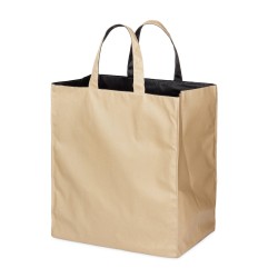 Lutyl - Sac cabas coton enduit uni beige et noir