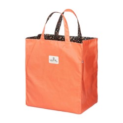 Lutyl - Sac cabas coton enduit fleuri corail et fleurs