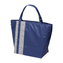 Lutyl - Sac week-end coton enduit fleuri bleu et fleurs