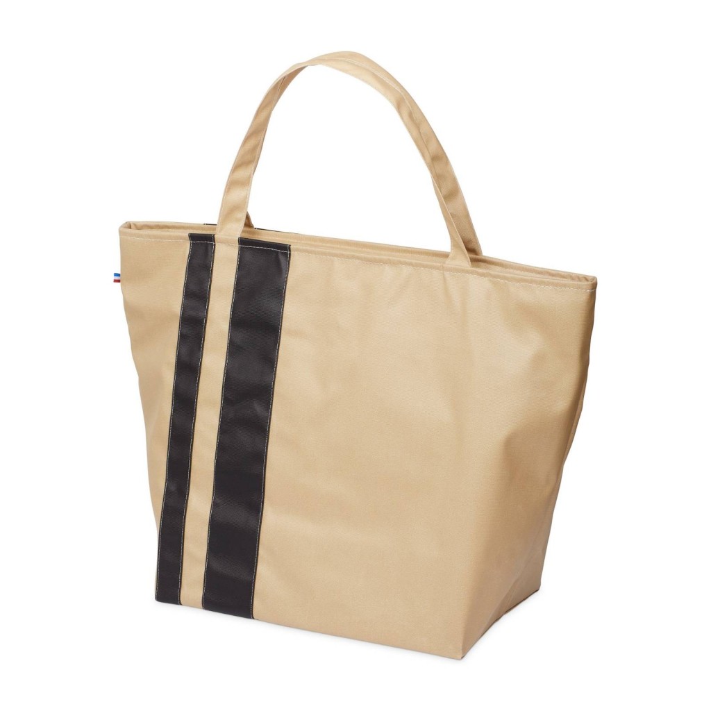 Lutyl - Sac week-end coton enduit uni beige et noir